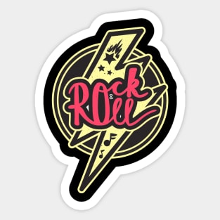 Rock & Roll Music Lover vintage Badge Sticker